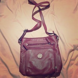 Deep Red Cross over purse